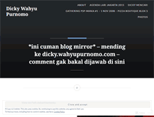 Tablet Screenshot of dickywahyu.wordpress.com