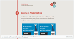 Desktop Screenshot of matemania.wordpress.com