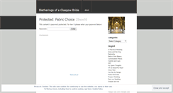Desktop Screenshot of glasgowbride.wordpress.com