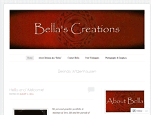 Tablet Screenshot of bellascreations.wordpress.com