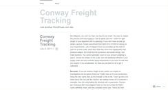 Desktop Screenshot of conwayfreight52.wordpress.com