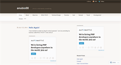 Desktop Screenshot of anubix00.wordpress.com