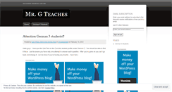 Desktop Screenshot of mrgteaches.wordpress.com