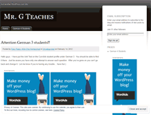 Tablet Screenshot of mrgteaches.wordpress.com