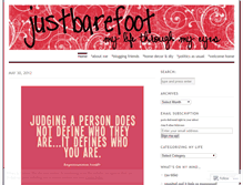 Tablet Screenshot of justbarefoot.wordpress.com