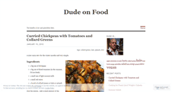 Desktop Screenshot of dudeonfood.wordpress.com