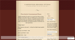 Desktop Screenshot of carpenterrhodesstudio.wordpress.com