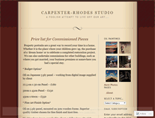 Tablet Screenshot of carpenterrhodesstudio.wordpress.com