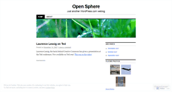 Desktop Screenshot of opensphere.wordpress.com