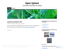 Tablet Screenshot of opensphere.wordpress.com