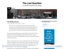 Tablet Screenshot of lastquestion.wordpress.com