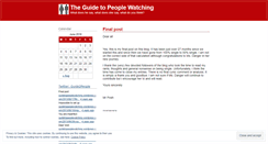 Desktop Screenshot of guidetopeoplewatching.wordpress.com