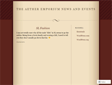 Tablet Screenshot of aethermail.wordpress.com