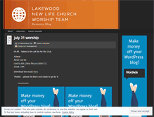 Tablet Screenshot of lakewoodworship.wordpress.com