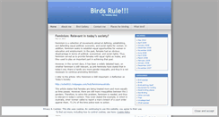 Desktop Screenshot of birdsrule.wordpress.com
