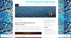 Desktop Screenshot of nousecryingoverspiltyouth.wordpress.com