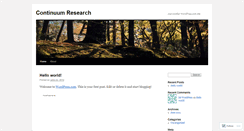 Desktop Screenshot of continuumresearch.wordpress.com