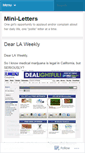 Mobile Screenshot of miniletters.wordpress.com