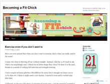 Tablet Screenshot of becomingafitchick.wordpress.com