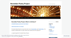 Desktop Screenshot of novemberpoetryproject.wordpress.com