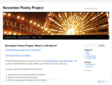 Tablet Screenshot of novemberpoetryproject.wordpress.com