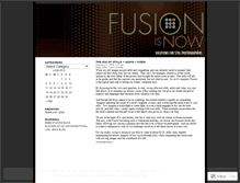 Tablet Screenshot of fusionisnow.wordpress.com