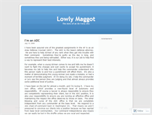 Tablet Screenshot of lowlymaggot.wordpress.com