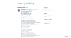Desktop Screenshot of akimoolyrics.wordpress.com