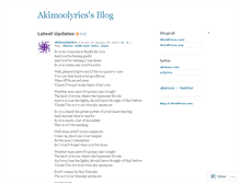 Tablet Screenshot of akimoolyrics.wordpress.com