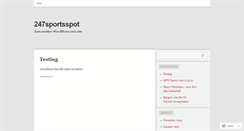 Desktop Screenshot of 247sportsspot.wordpress.com