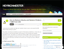 Tablet Screenshot of heyrichmeister.wordpress.com