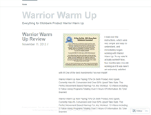Tablet Screenshot of blogwarriorwarmup.wordpress.com