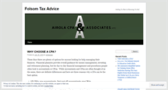 Desktop Screenshot of folsomtaxadvice.wordpress.com