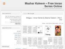 Tablet Screenshot of mazharkaleem.wordpress.com