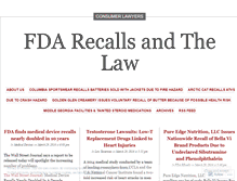 Tablet Screenshot of fdarecalls.wordpress.com