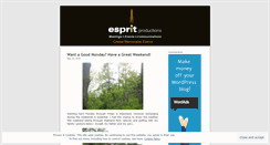 Desktop Screenshot of espritproductions.wordpress.com