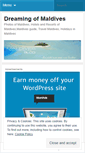 Mobile Screenshot of dreamingofmaldives.wordpress.com