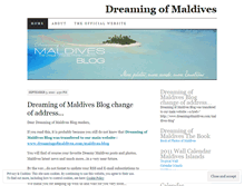 Tablet Screenshot of dreamingofmaldives.wordpress.com