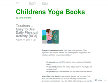 Tablet Screenshot of childrensyogabooks.wordpress.com