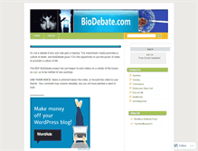 Tablet Screenshot of biodebate.wordpress.com