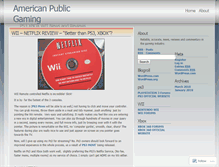 Tablet Screenshot of americanpublicgaming.wordpress.com