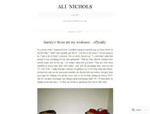Tablet Screenshot of alinichols.wordpress.com