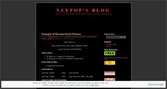 Desktop Screenshot of neypop.wordpress.com