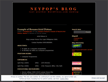 Tablet Screenshot of neypop.wordpress.com