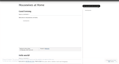 Desktop Screenshot of housewivesathome.wordpress.com