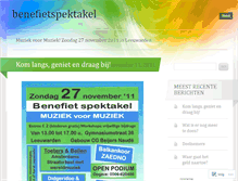 Tablet Screenshot of benefietspektakel.wordpress.com