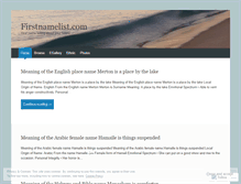 Tablet Screenshot of firstnamelist.wordpress.com