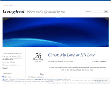 Tablet Screenshot of living4real.wordpress.com