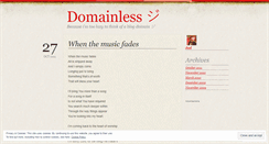 Desktop Screenshot of itsdomainless.wordpress.com