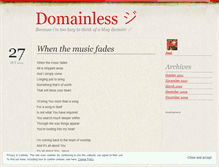 Tablet Screenshot of itsdomainless.wordpress.com